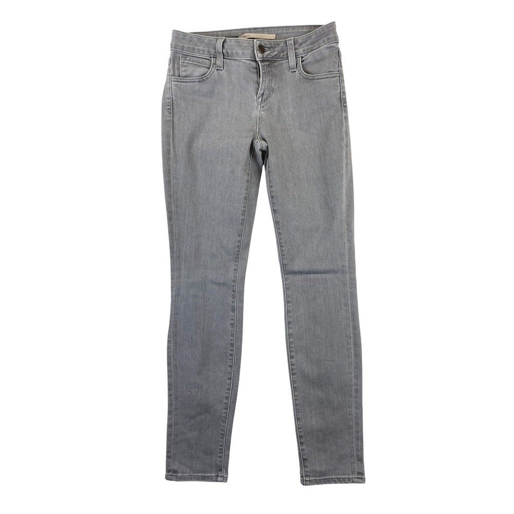 Vince Waxed Crop Skinny Denim Jeans Pants Womens 26 Gray Quiet Luxury Minimalist